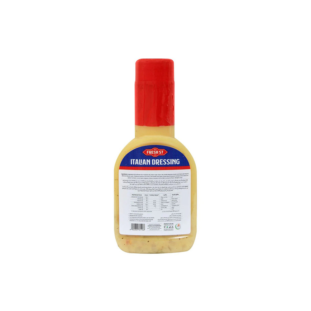 Fresh Street Italian Salad Dressing — back of pack
