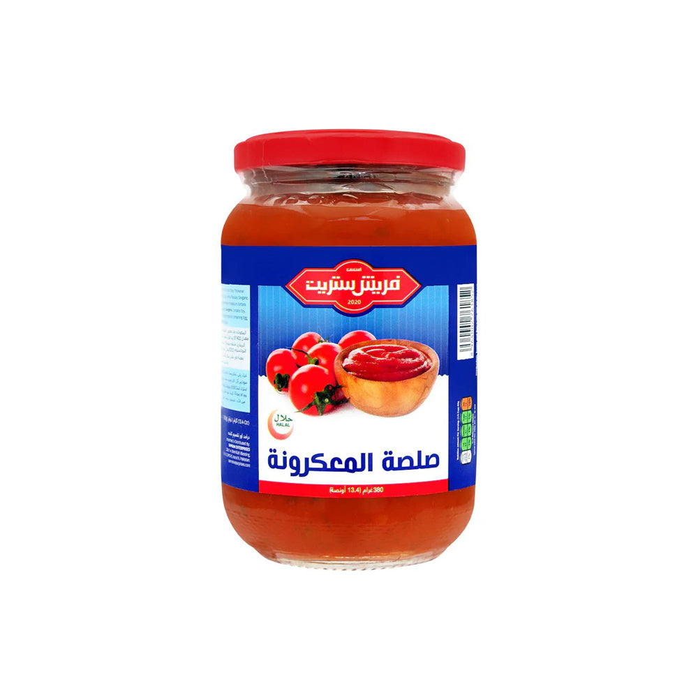Fresh Street Pasta Sauce — back of pack
