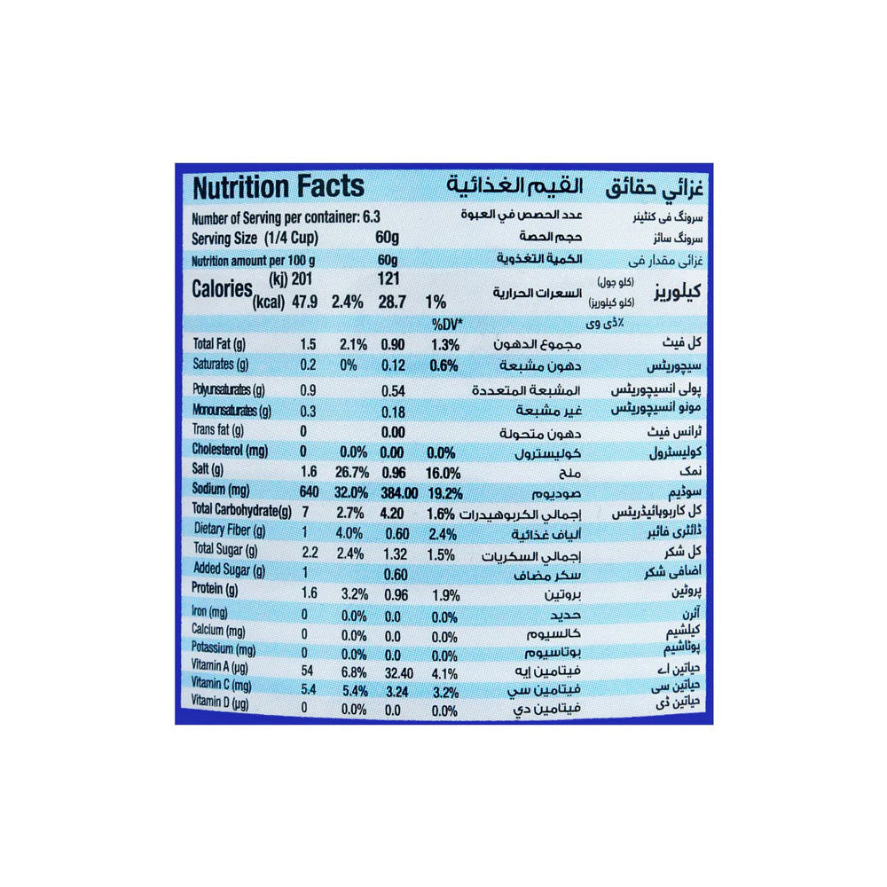 Fresh Street Pasta Sauce — nutritional information
