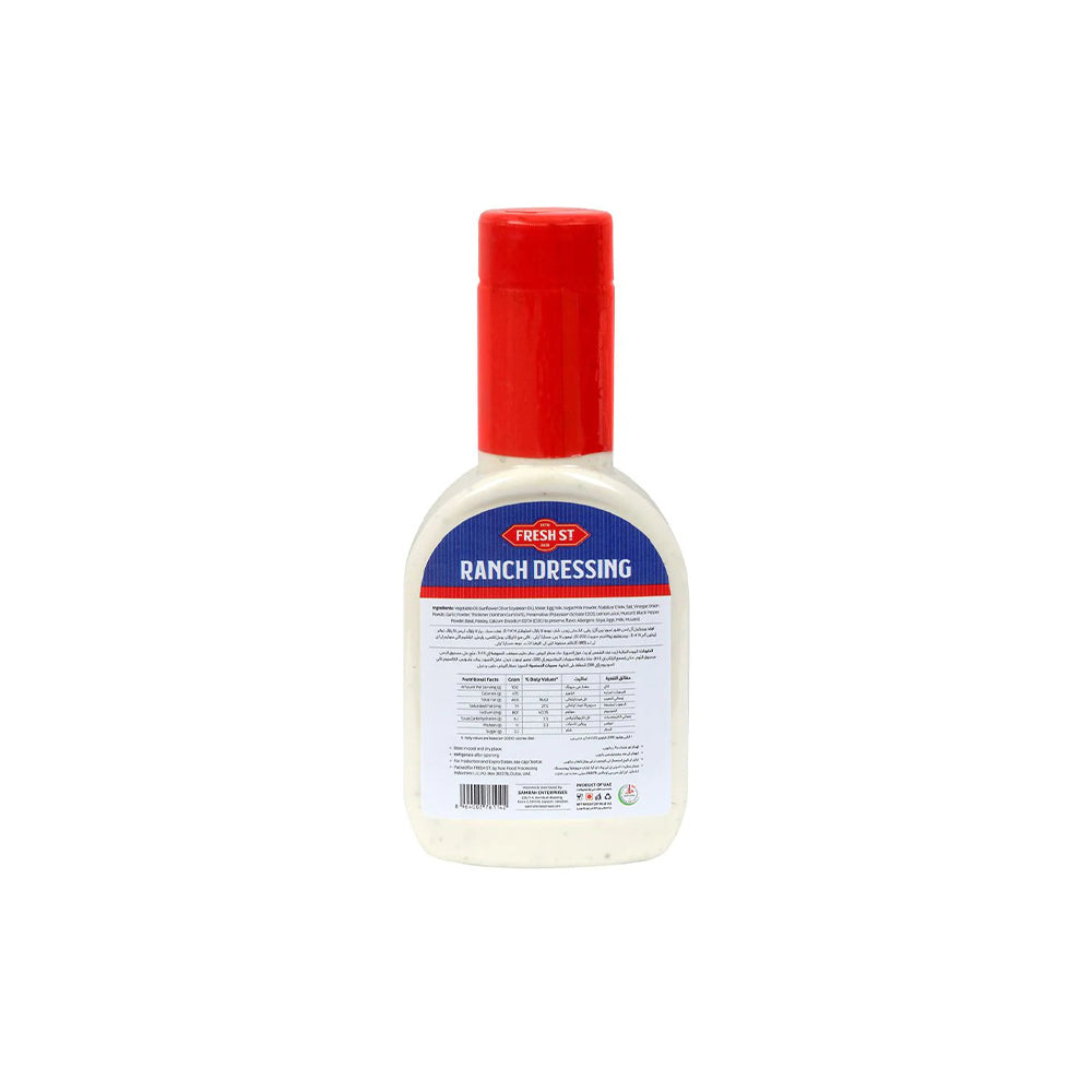 Fresh Street Ranch Salad Dressing — back of pack