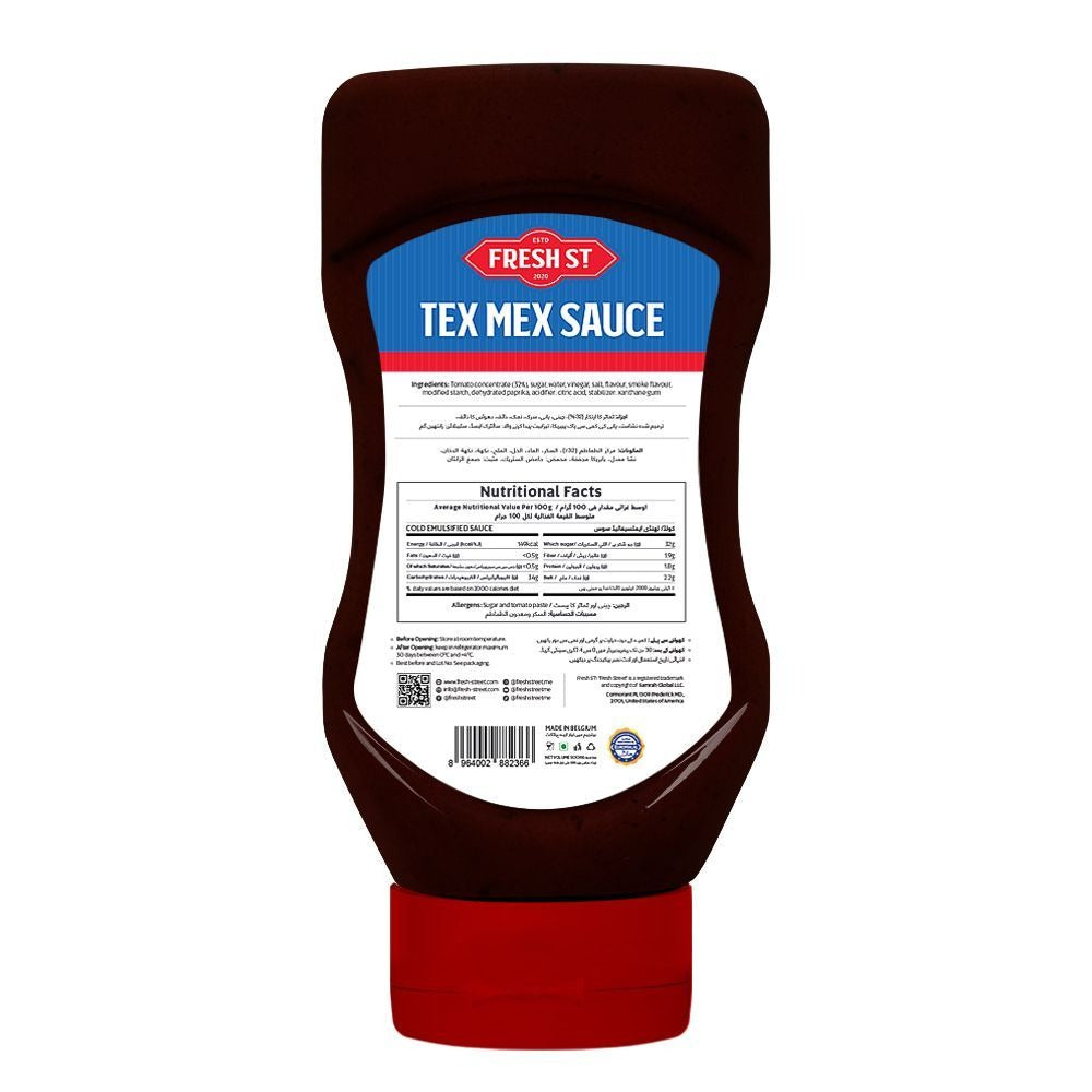 Fresh Street Tex Mex Sauce — back of pack