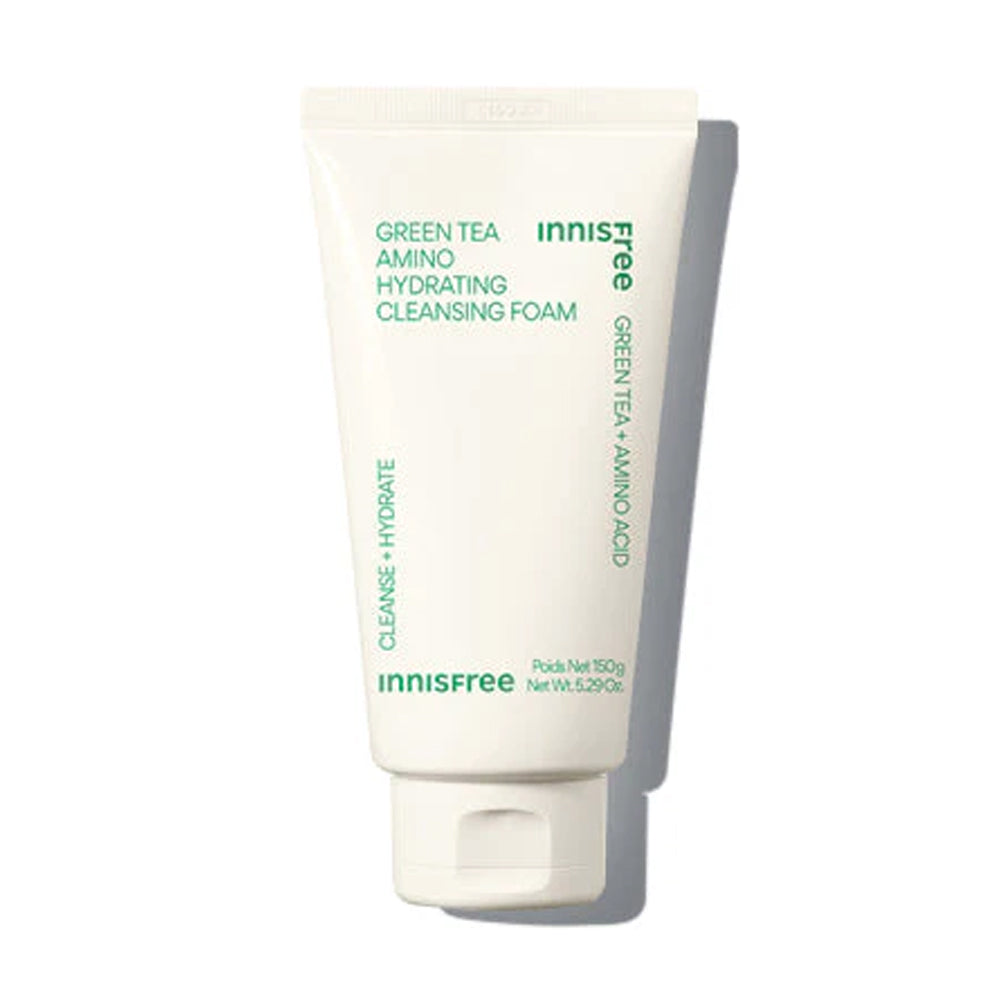 Innisfree Hydrating Cleansing Foam, Vegan, Green Tea + Amino Acid, For Hydrating & Moisturizing, 150g
