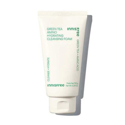 Innisfree Hydrating Cleansing Foam, Vegan, Green Tea + Amino Acid, For Hydrating & Moisturizing, 150g