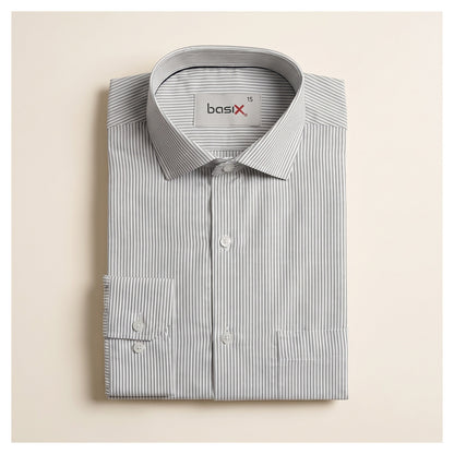 Basix Men's Signature Lining Shirt Grey Ds-014