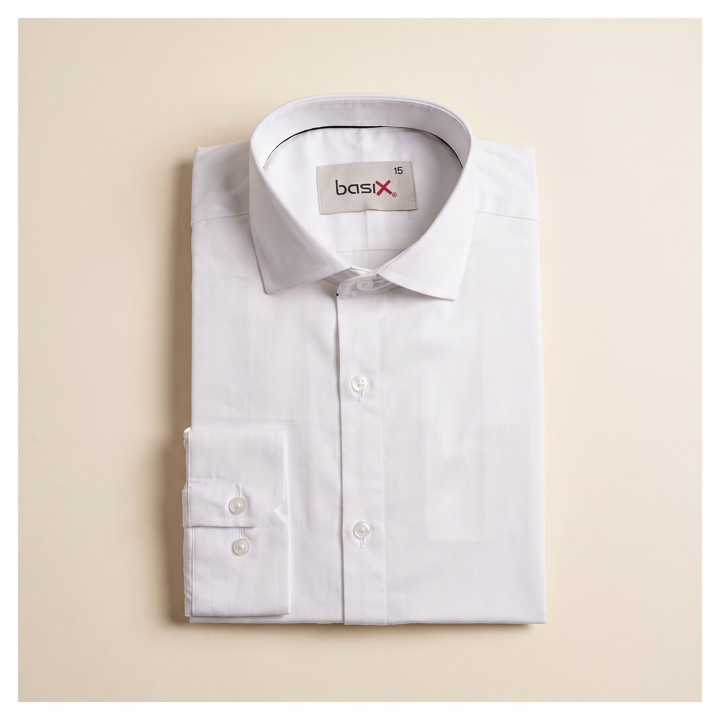 Basix Men's Basic Shirt. White DS-01
