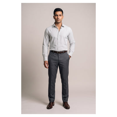 Basix Men's Signature Lining Shirt Grey Ds-014