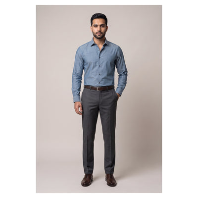 Basix Men's Signature Shirt Dark Ferozi DS-024