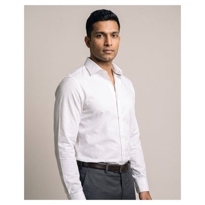 Basix Men's Basic Shirt. White DS-01