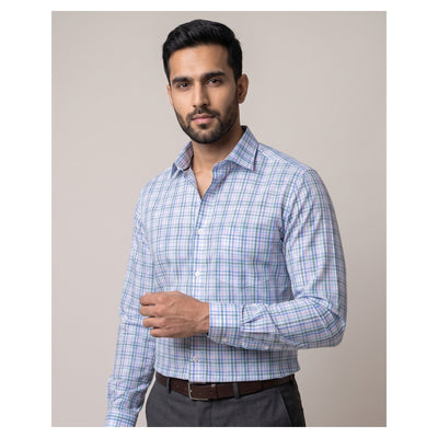 Basix Men's Signature Check Shirt Multi Ds-04