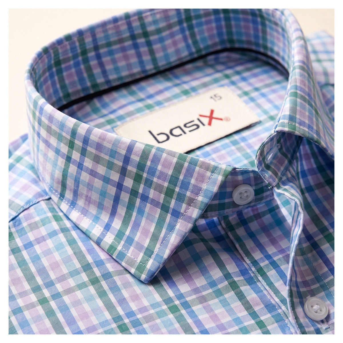 Basix Men's Signature Check Shirt Multi Ds-04