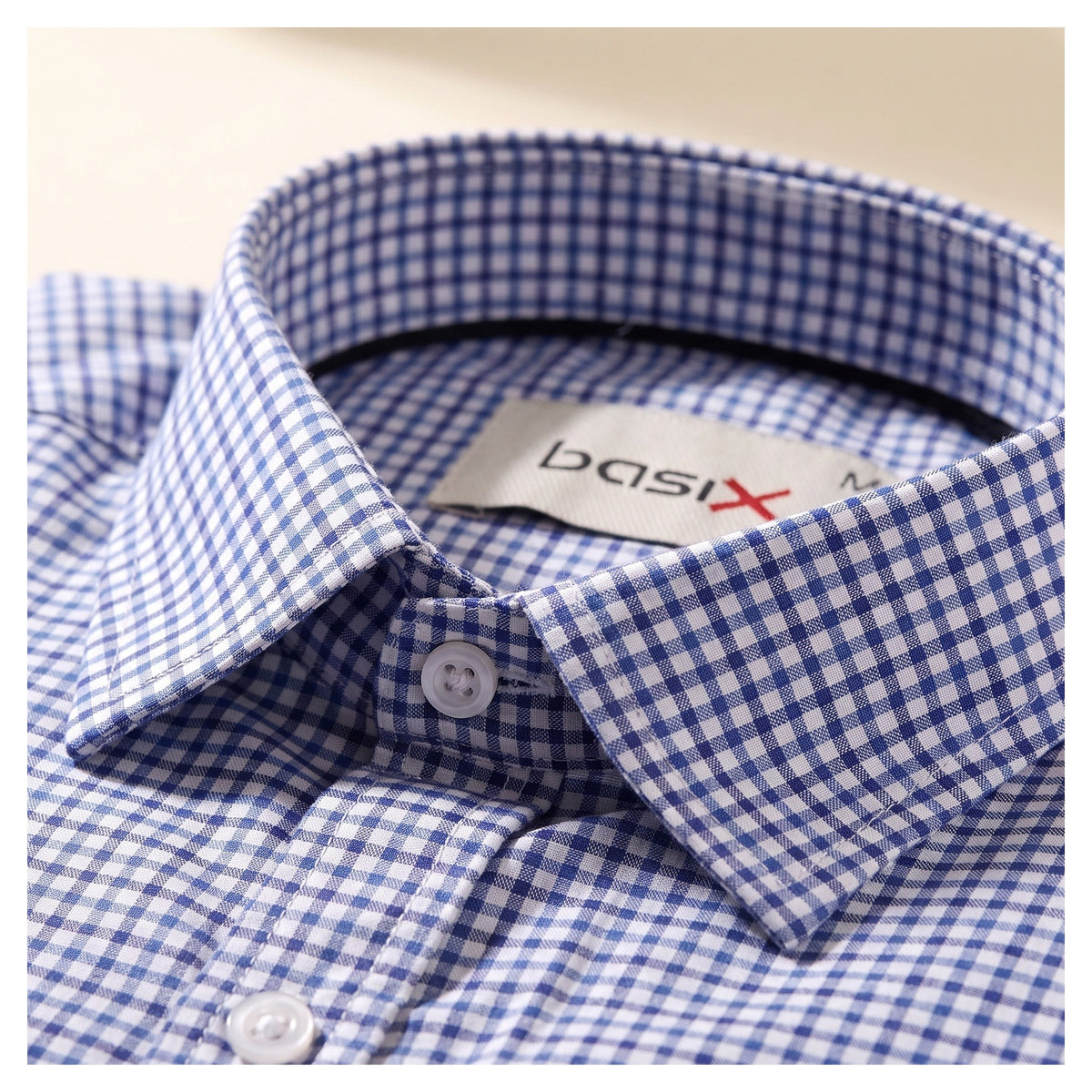 Basix Men's Casual Printed Shirt Blue CS-011