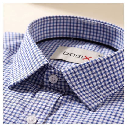 Basix Men's Casual Printed Shirt Blue CS-011