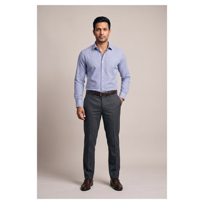 Basix Men's Casual Printed Shirt Blue CS-011