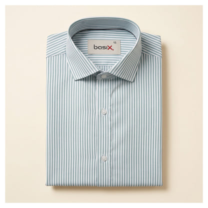 Basix Men's Signature Lining Shirt Light Green DS-012