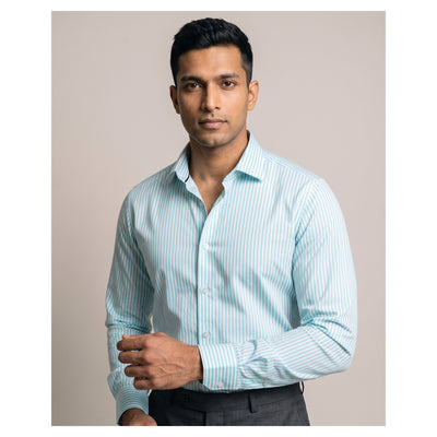 Basix Men's Signature Lining Shirt Green Ds-021