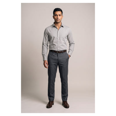Basix Men's Signature Shirt Double Grey Ds-023