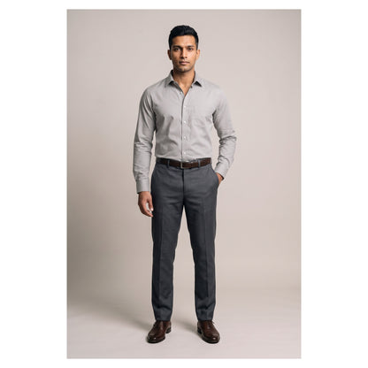 Basix Men's Signature Shirt Double Grey Ds-023