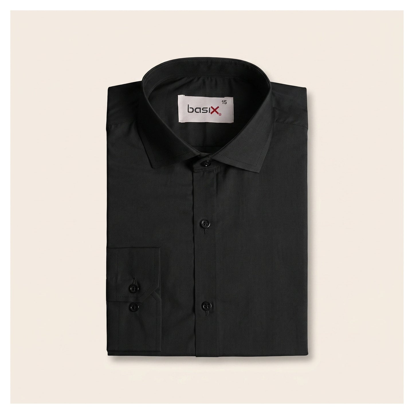 Basix Men's Basic Shirt Black Ds-02