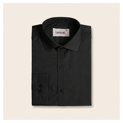 Basix Men's Basic Shirt Black Ds-02
