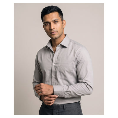 Basix Men's Signature Shirt Double Grey Ds-023