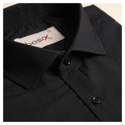 Basix Men's Basic Shirt Black Ds-02