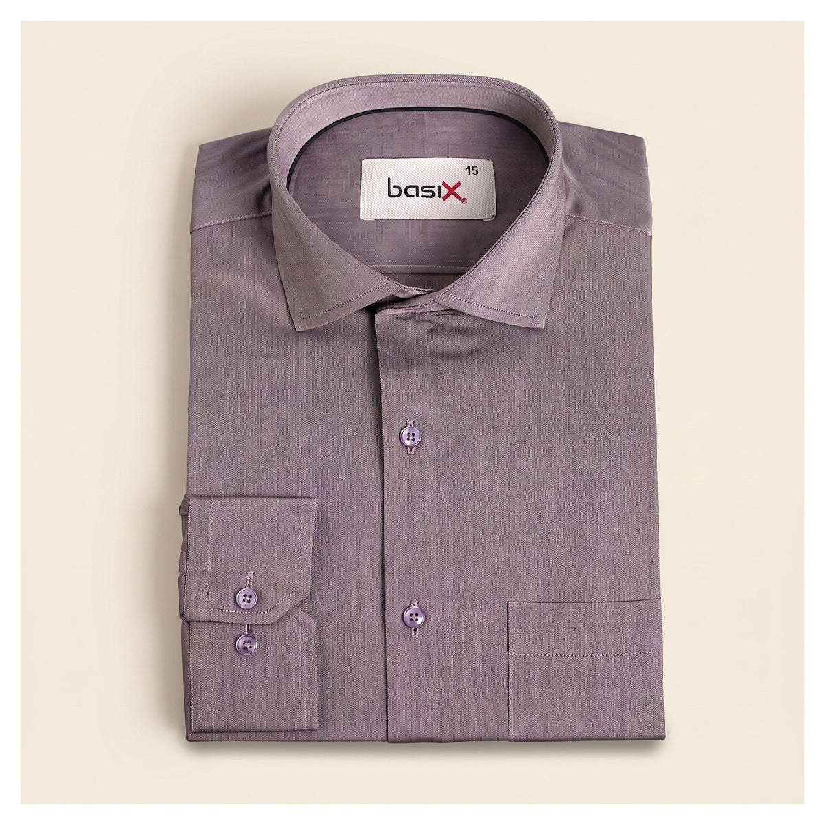 Basix Men's Signature Shirt P Purple DS-022
