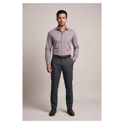 Basix Men's Signature Shirt P Purple DS-022