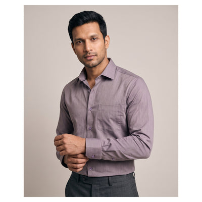 Basix Men's Signature Shirt P Purple DS-022