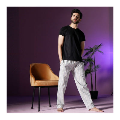 Basix Men's Trouser  Multi Pastel Stripes  MT-907