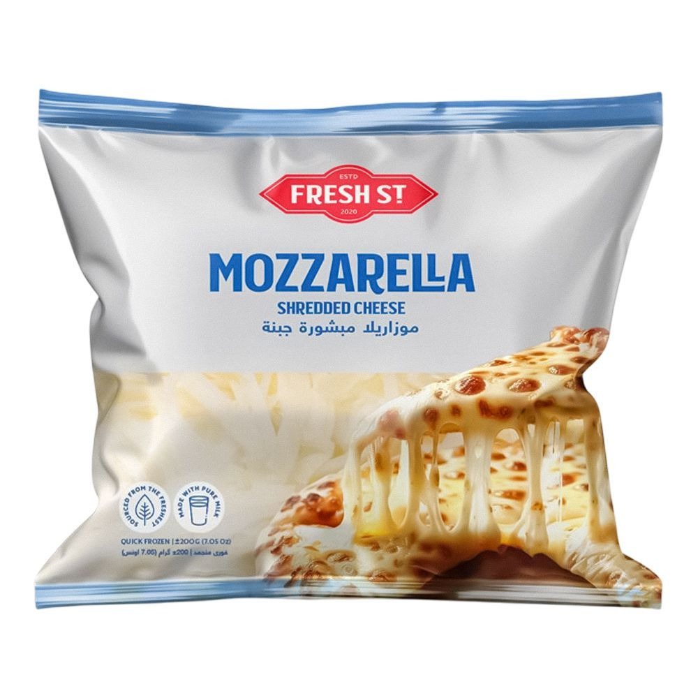 Fresh St Mozzarella Shredded Cheese 200Gm