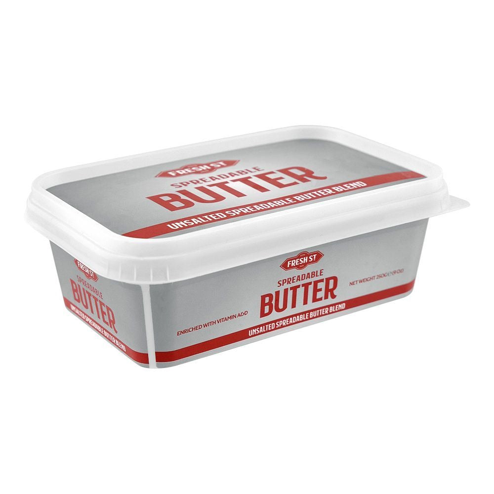 Fresh Street Spreadable Butter Unsalted 250g — product view