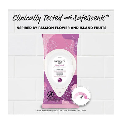 Summer's Eve Island Splash 5-In-1 Feminine Wipes  Island Splash  Vaginal Wipes  For All Types Of Skin  12-Pack