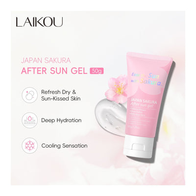 Laikou Japan Sakura After Sun Gel  Deep Hydration  For All Types Of Skin  50g  LK97732A