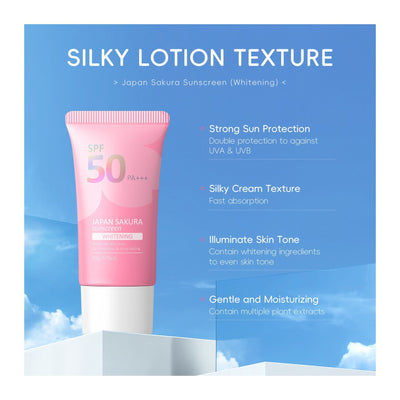 Laikou Japan Sakura Whitening Sunscreen  UVA & UVB Protection  SPF50 PA+++ 50g  LK98988D