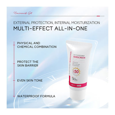 Laikou Pro Niacinamide Daily Sunscreen  Waterproof  SPF50 PA+++ For All Types Of Skin  50g  LK97752C