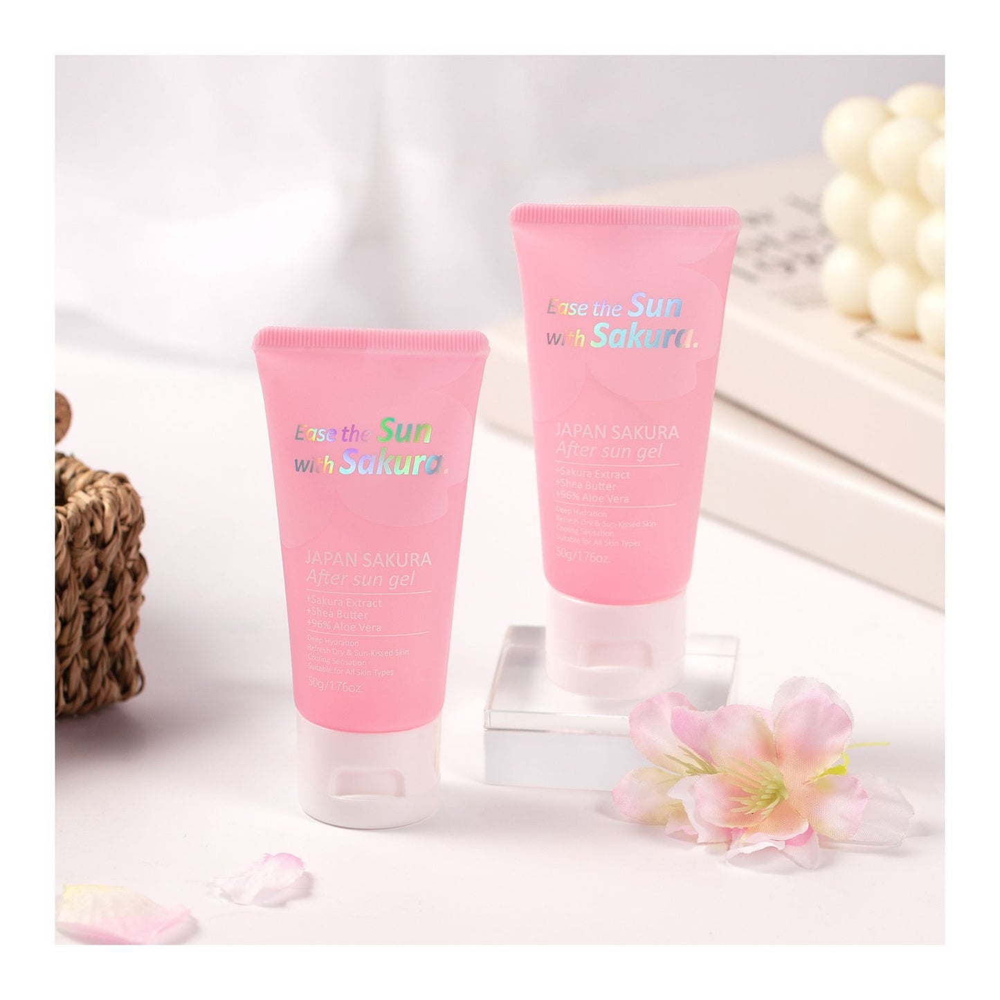 Laikou Japan Sakura After Sun Gel  Deep Hydration  For All Types Of Skin  50g  LK97732A