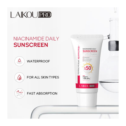 Laikou Pro Niacinamide Daily Sunscreen  Waterproof  SPF50 PA+++ For All Types Of Skin  50g  LK97752C