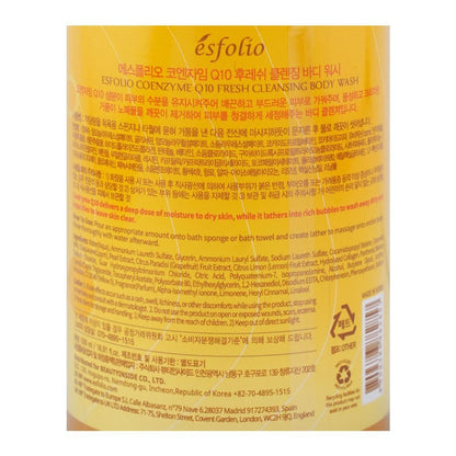 Esfolio Coenzyme Q10 Fresh Cleansing Body Wash, 500ml