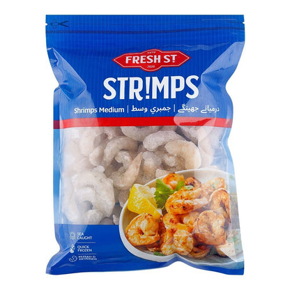 Fresh Street Peeled & Deveined Medium Shrimps (Jhinga) - PND 80/120, 500g