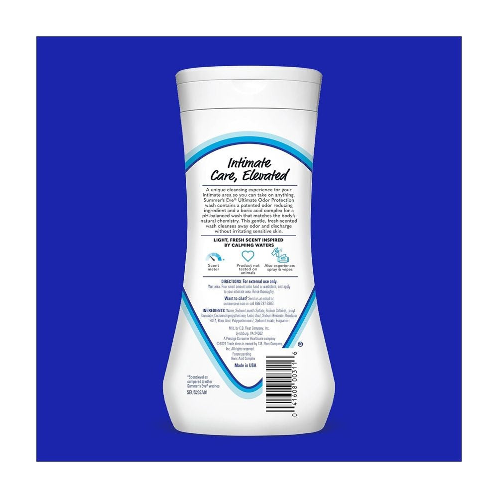 Summer's Eve Ultimate Odor Feminine Cleansing Wash  Dyes & Paraben Free  444ml