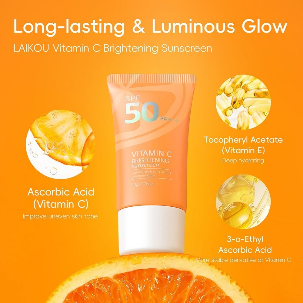 Laikou Vitamin-C Brightening Sunscreen  UV Protection  SPF50  PA+++  50g  LK99237A