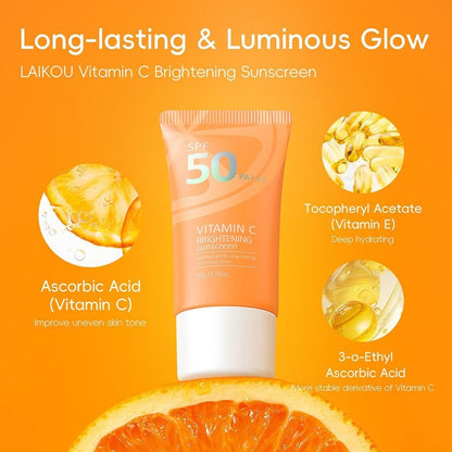 Laikou Vitamin-C Brightening Sunscreen  UV Protection  SPF50  PA+++  50g  LK99237A