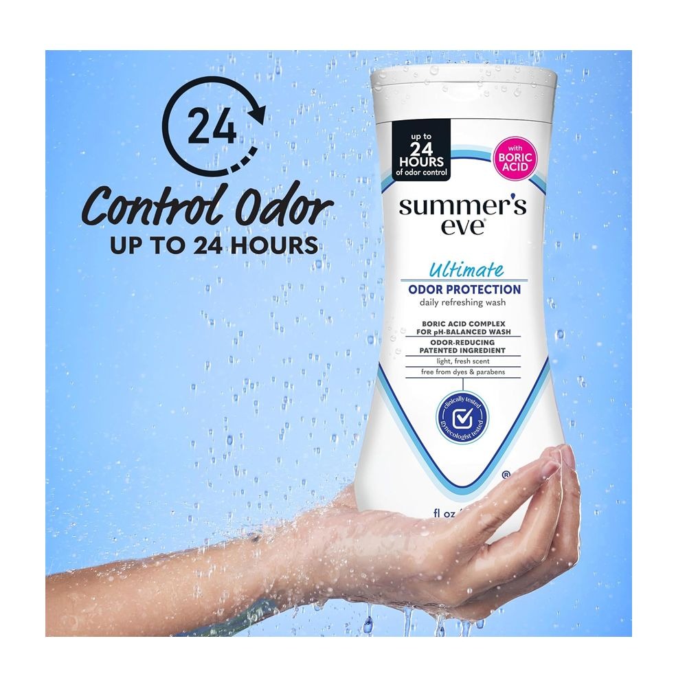 Summer's Eve Ultimate Odor Feminine Cleansing Wash  Dyes & Paraben Free  444ml