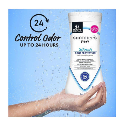 Summer's Eve Ultimate Odor Feminine Cleansing Wash  Dyes & Paraben Free  444ml