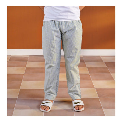 Basix Men's Pastel Green-Dark Green & White Checkered Trouser  MT-932