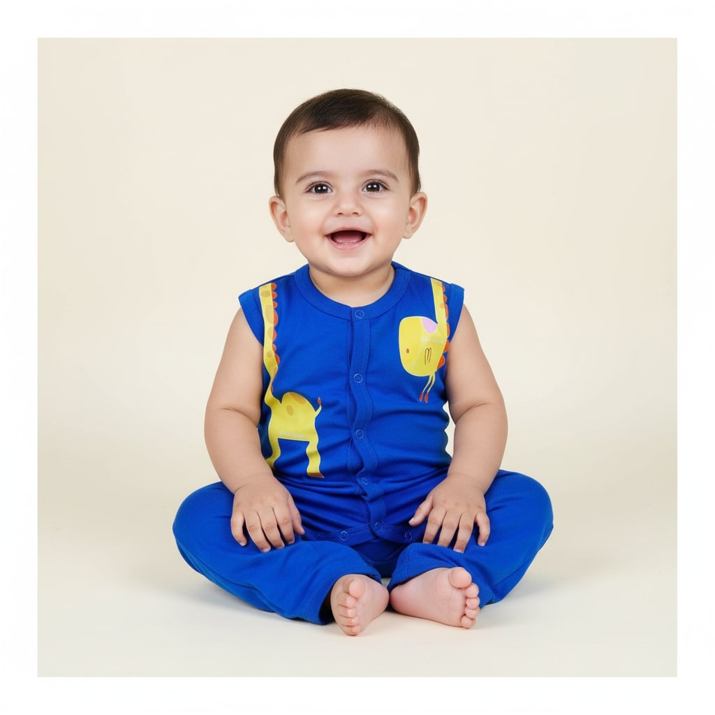 Basix Infant Sleeveless Polo Romper, 5956