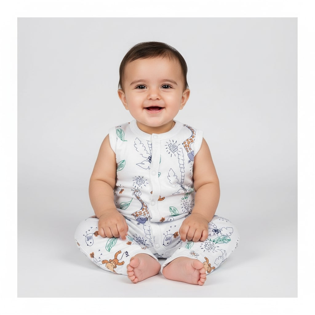 Basix Infant Sleeveless Polo Romper, 5957