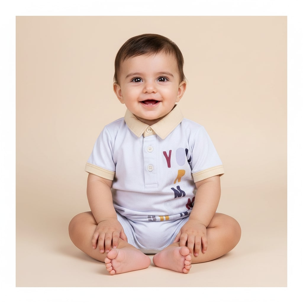 Basix Infant Polo T-Shirt with Self Collar, 5965