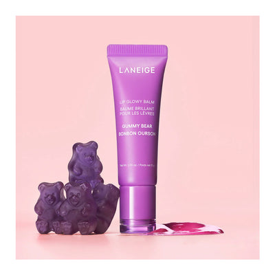Laneige Gummy Bear Lip Glowy Balm, Shea Butter, Murumuru Butter, For All Types Of Skin, 10g