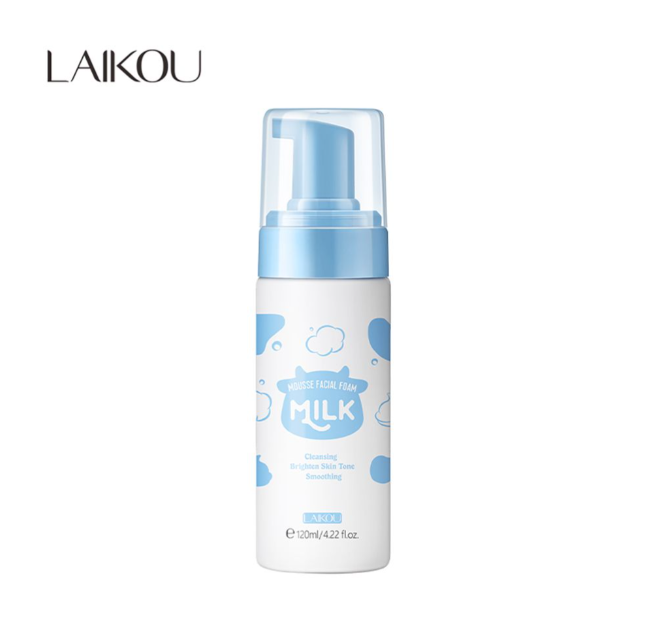 Laikou Milk Mousse Facial Cleansing Foam, For Skin Brightening, 120ml, LK91170A
